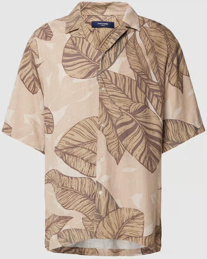 Jack & Jones Premium Vrijetijdsoverhemd met linnen en all-over print model 'BLUREX' - Foto 2