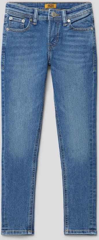 jack & jones Skinny fit jeans met knoopsluiting model 'LIAM'
