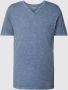 Jack & jones Split Neck T-shirt van Slub-stof Blue Heren - Thumbnail 2