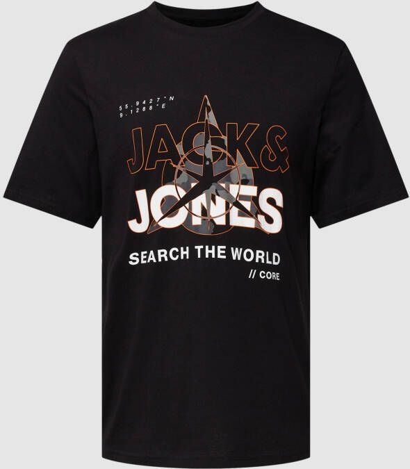 Jack & Jones Shirt met ronde hals JCOHUNT TEE SS CREW NECK LN