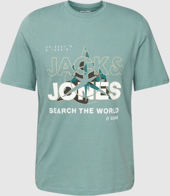 Jack & jones T-shirt met labelprint model 'JCOHUNT'
