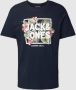 JACK & JONES regular fit T-shirt JJBECS met printopdruk navy blazer - Thumbnail 2