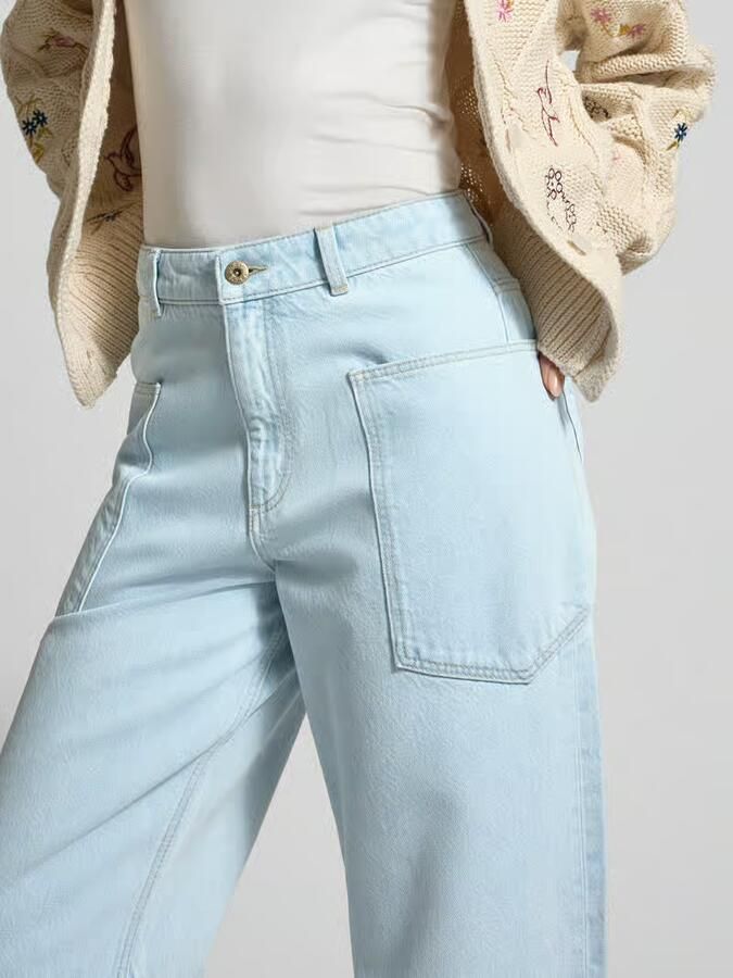 Jake*s Casual barrel fit Jeans met opgezette Zakken (onderstuk)