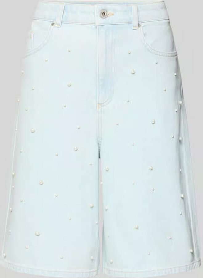 Jake*s Casual Bermuda s in denimlook met parels - Foto 2