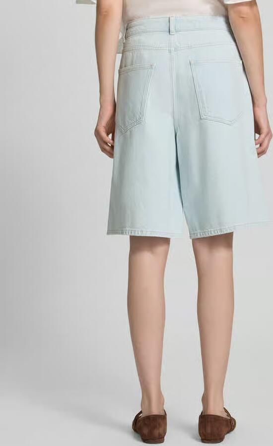 Jake*s Casual Bermuda s in denimlook met parels