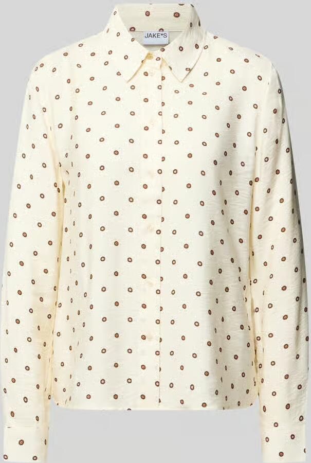 Jake*s Casual Blouse met lange mouwen met klassieke overhemdkraag
