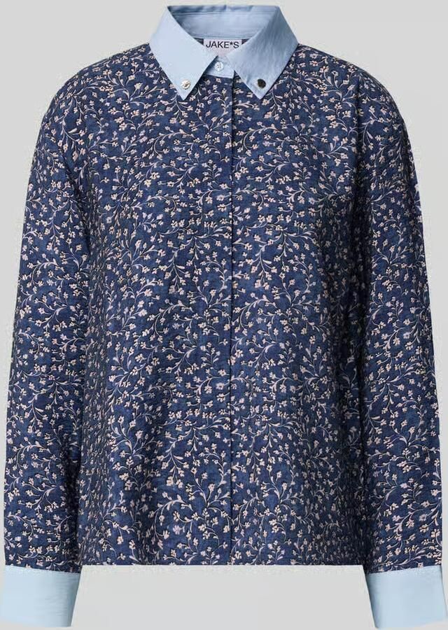Jake*s Casual Blouse met lange mouwen van viscosemix