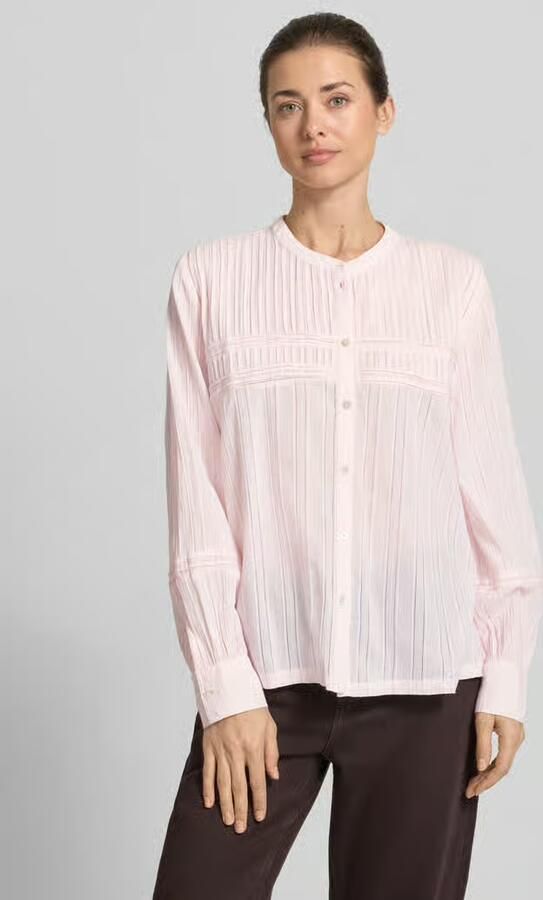 Jake*s Casual Blouse met maokraag en pointellemotief - Foto 2
