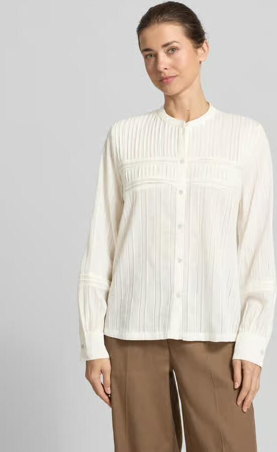 Jake*s Casual Blouse met maokraag en pointellemotief - Foto 3