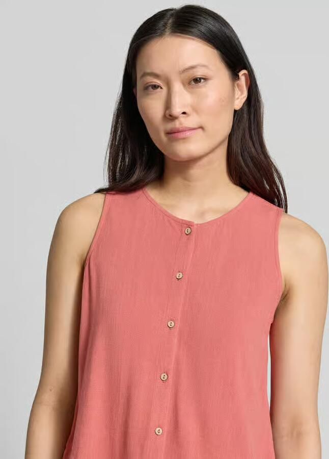 Jake*s Casual Blouse van viscosemix met knoopsluiting