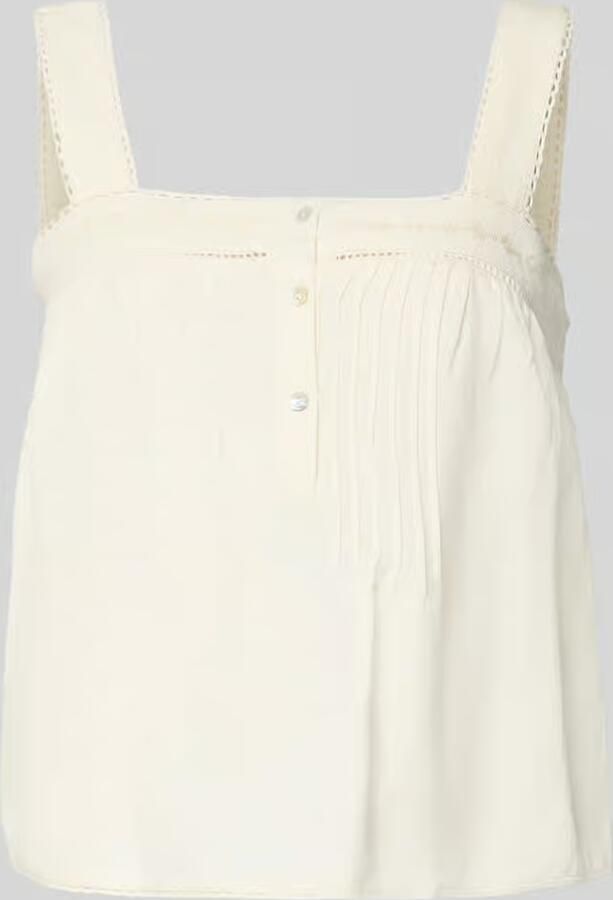 Jake*s Casual Blousetop met ajourwerk en vierkante hals - Foto 2