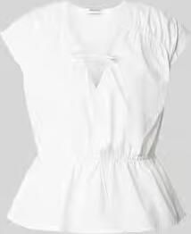 Jake*s Casual Blousetop met V-hals en vetersluiting