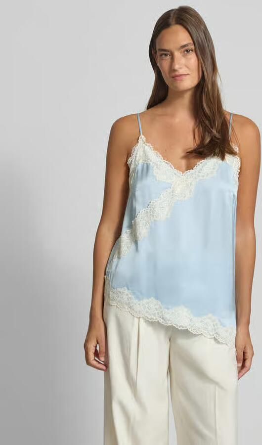 Jake*s Casual Blousetop van viscose met kant - Foto 2