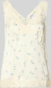 Jake*s Casual Blousetop van viscose met kanten afwerking
