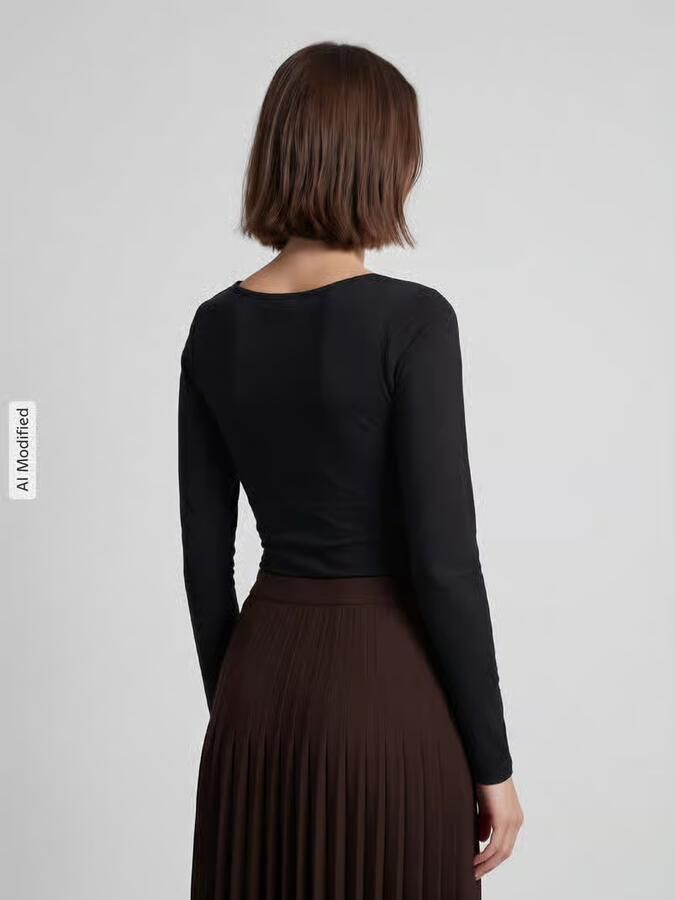 Jake*s Casual Body met diepe ronde hals - Foto 2