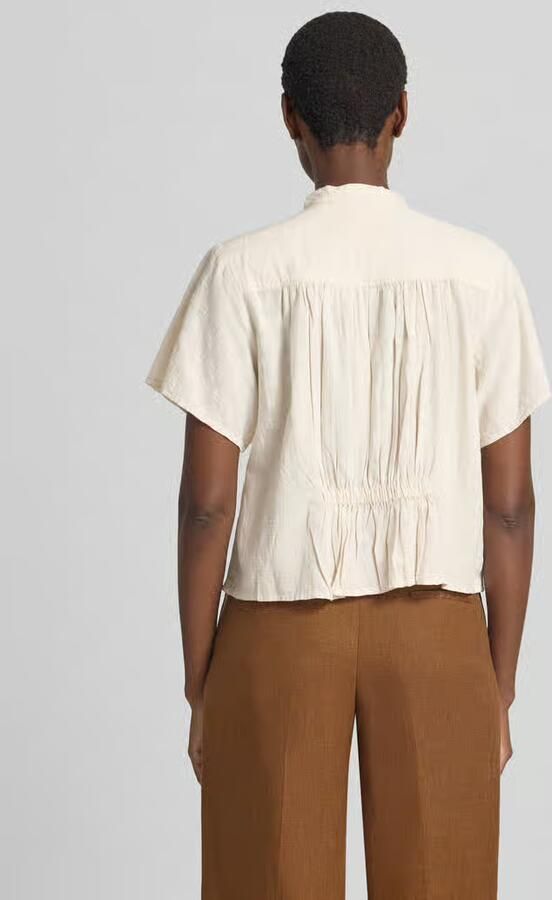 Jake*s Casual boxy fit blouse met korte mouwen van puur katoen - Foto 2