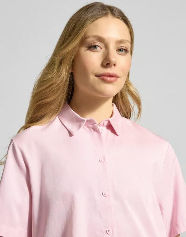 Jake*s Casual Boxy fit blouse van een mix van lyocell en katoen