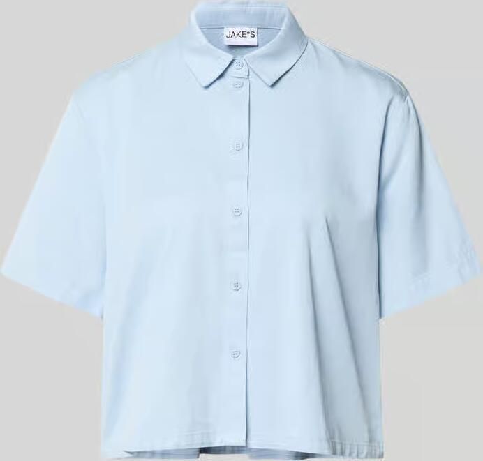 Jake*s Casual Boxy fit blouse van een mix van lyocell en katoen - Foto 2
