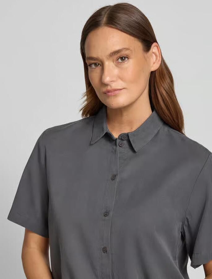 Jake*s Casual Boxy fit blouse van een mix van lyocell en katoen