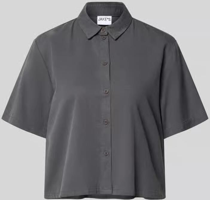 Jake*s Casual Boxy fit blouse van een mix van lyocell en katoen - Foto 2