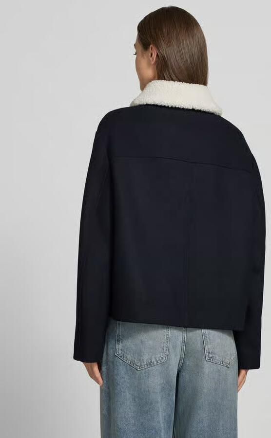 Jake*s Casual Boxy fit lange jas met wol - Foto 3