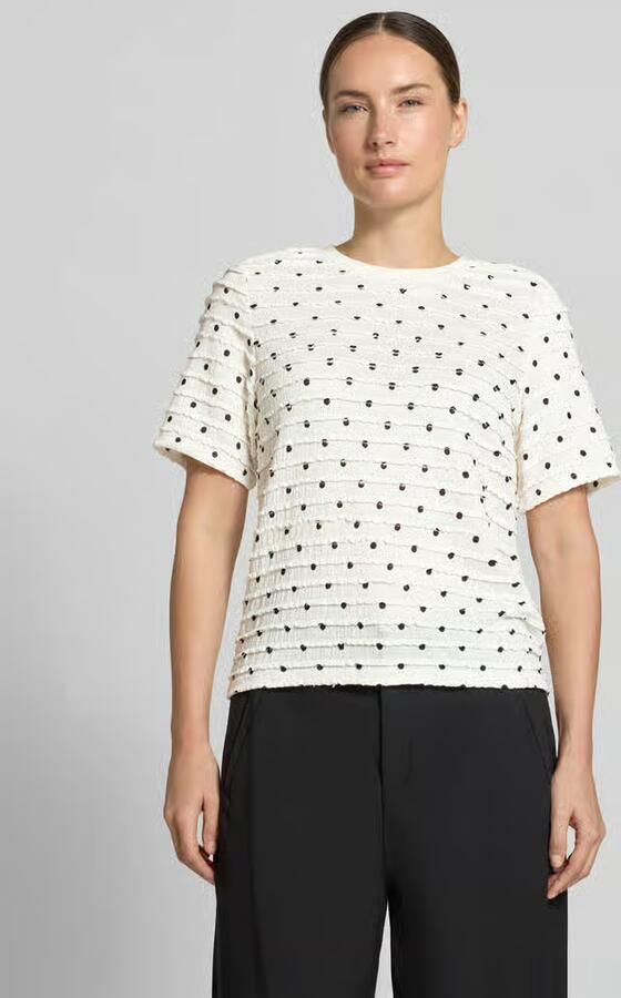 Jake*s Casual boxy fit t-shirt met all-over motief - Foto 3
