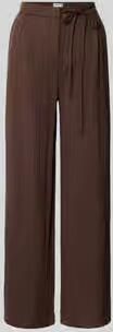 Jake*s Casual Broek van lyocellmix met vetersluiting