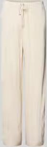 Jake*s Casual Broek van viscose-linnenmix met elastische tailleband
