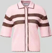 Jake*s Casual Cardigan met polokraag en 1 2-mouwen