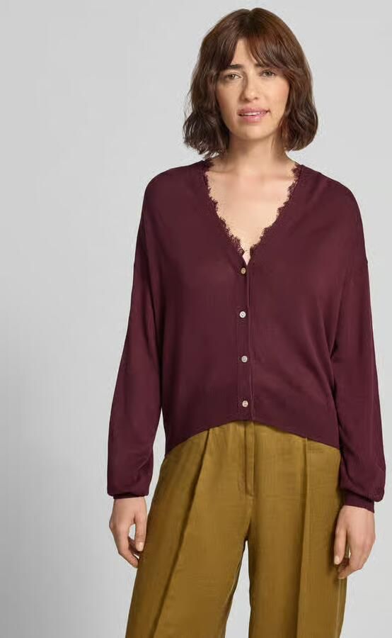 Jake*s Casual cardigan met v-hals en met kant - Foto 3