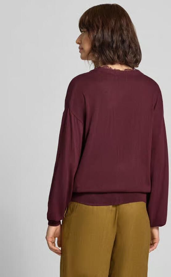 Jake*s Casual cardigan met v-hals en met kant - Foto 2