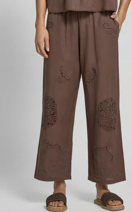 Jake*s Casual Culotte met ajourwerk en steekzakken - Foto 3