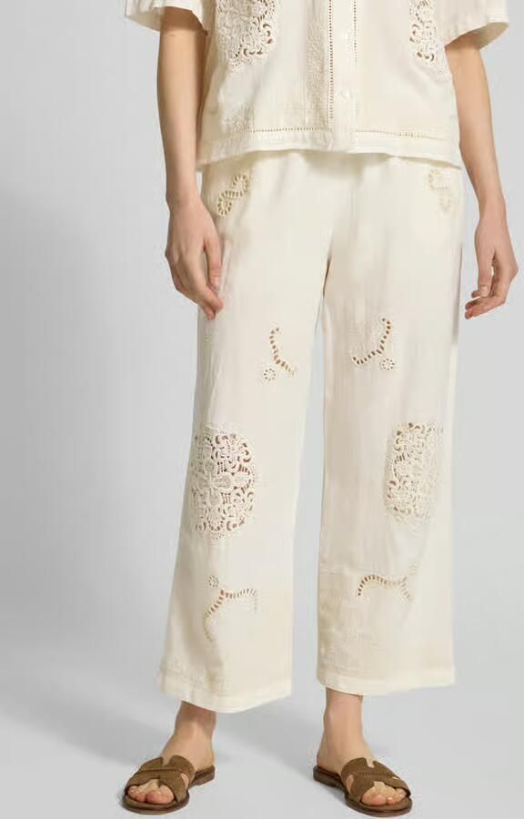 Jake*s Casual Culotte met ajourwerk en steekzakken - Foto 3
