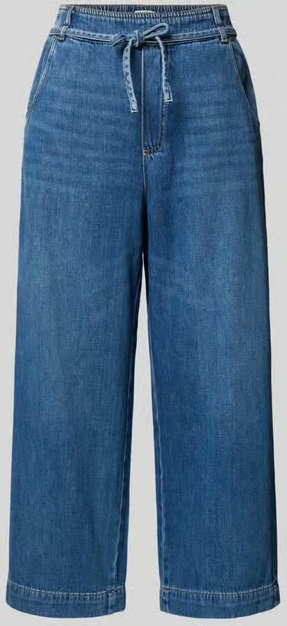 Jake*s Casual Culotte met strikceintuur en achterzakken - Foto 2