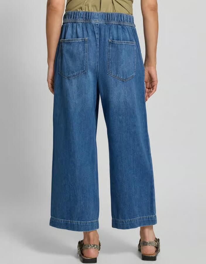 Jake*s Casual Culotte met strikceintuur en achterzakken
