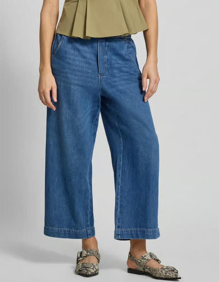 Jake*s Casual Culotte met strikceintuur en achterzakken - Foto 2