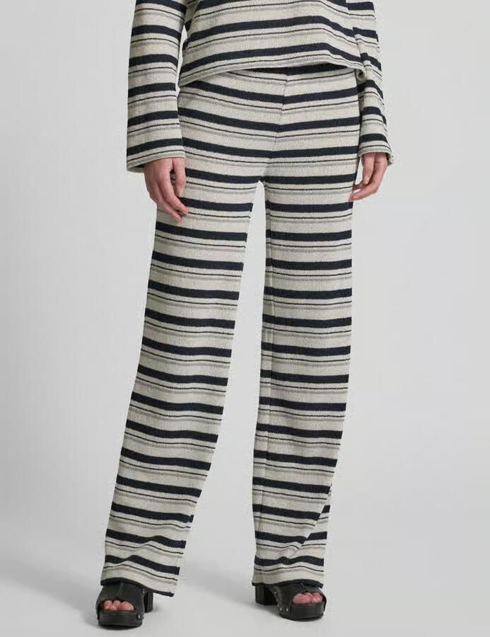 Jake*s Casual Flared stoffen broek met elastische band - Foto 2