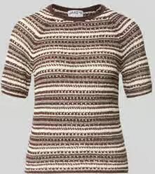 Jake*s Casual Gebreid shirt in all-over look met rolzoom