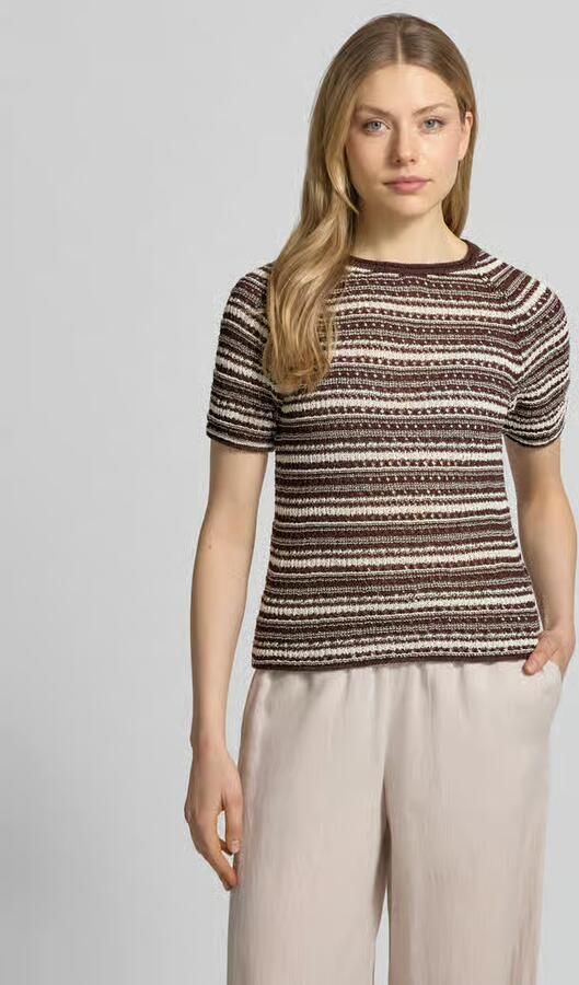 Jake*s Casual Gebreid shirt in all-over look met rolzoom - Foto 3