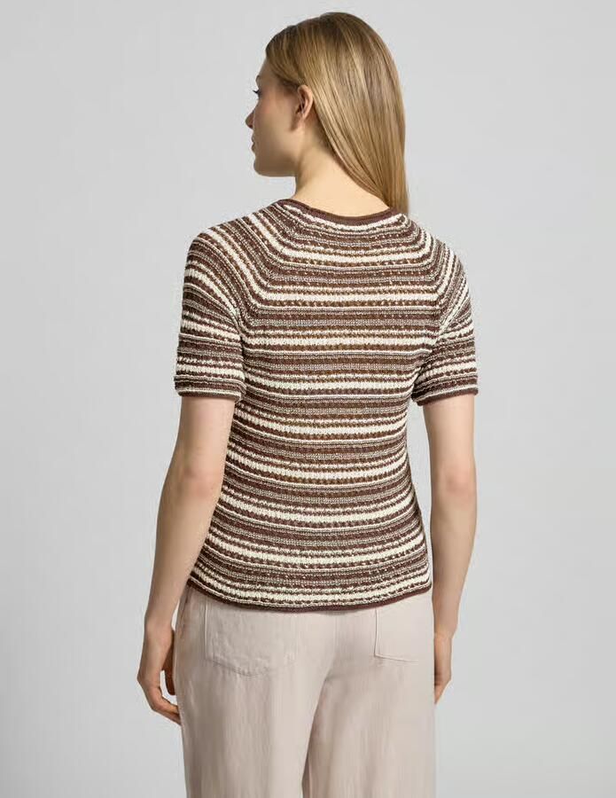 Jake*s Casual Gebreid shirt in all-over look met rolzoom - Foto 2