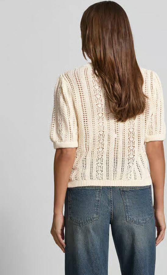 Jake*s Casual Gebreid shirt met ronde hals en golvende zoom - Foto 2