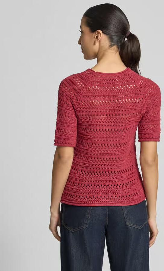 Jake*s Casual gebreid shirt met ronde hals - Foto 3