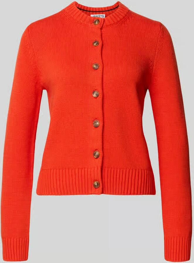 Jake*s Casual Gebreid vest met ronde hals en knoopsluiting - Foto 2
