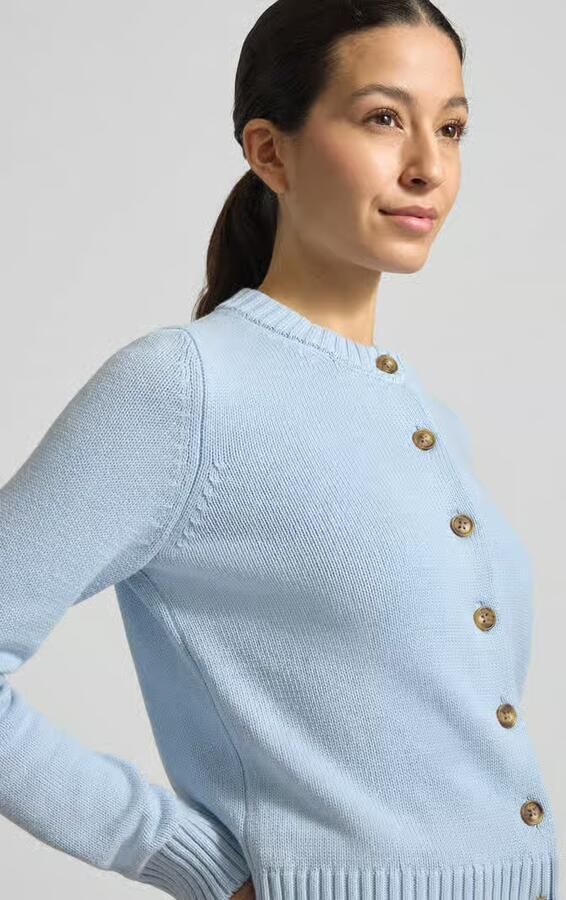 Jake*s Casual Gebreid vest met ronde hals en knoopsluiting