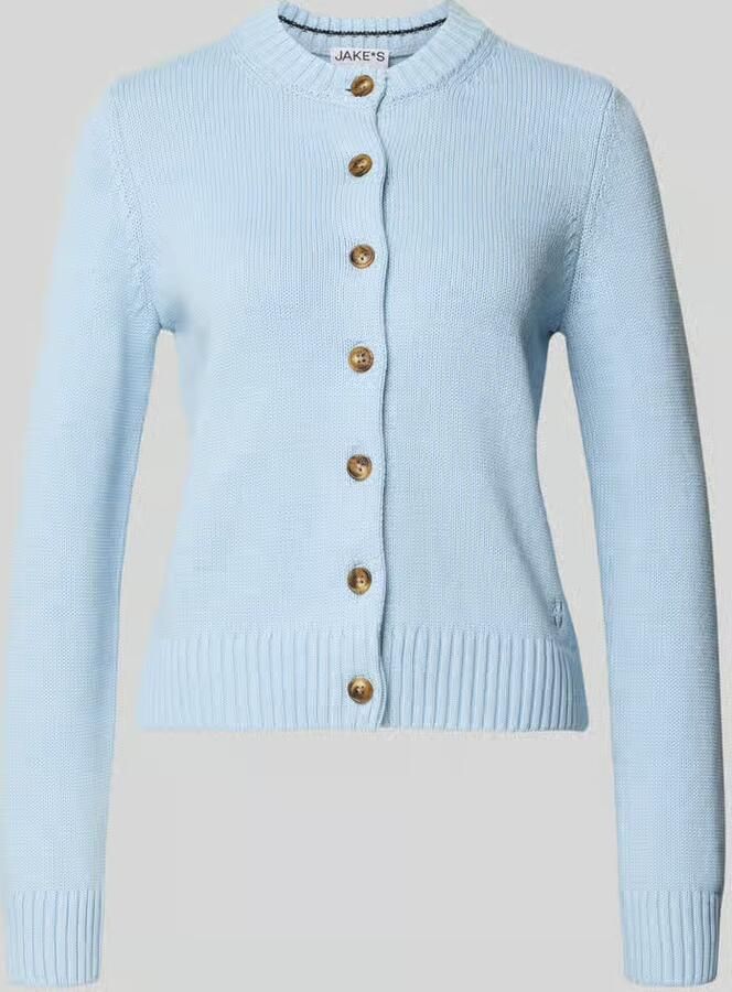 Jake*s Casual Gebreid vest met ronde hals en knoopsluiting - Foto 2