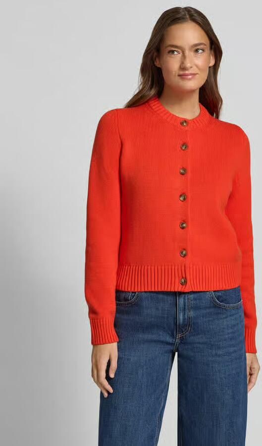 Jake*s Casual Gebreid vest met ronde hals en knoopsluiting - Foto 3