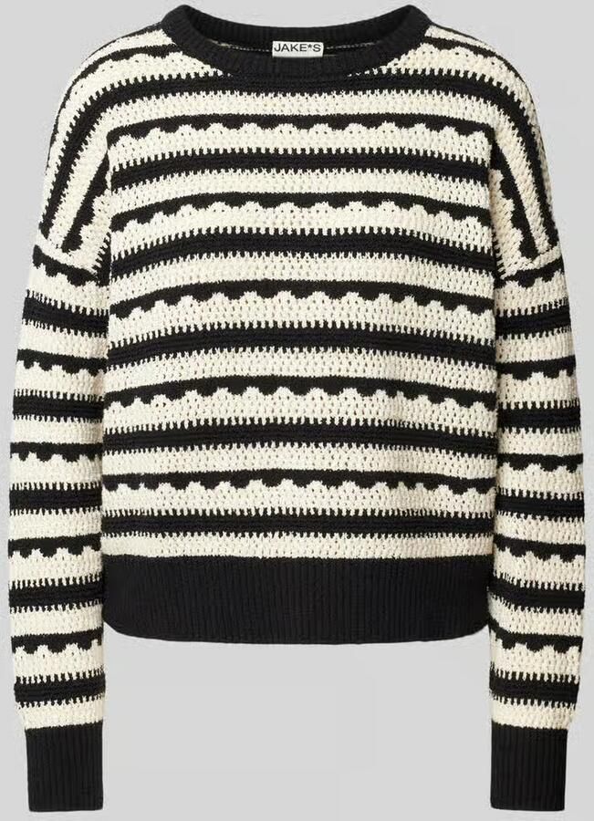 Jake*s Casual Gebreide pullover met ajourpatroon - Foto 2