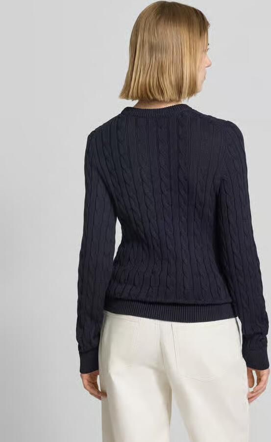 Jake*s Casual Gebreide pullover met kabelpatroon en ronde hals - Foto 2