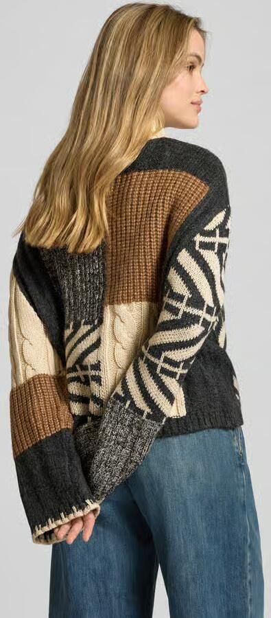 Jake*s Casual Gebreide pullover met kabelpatroon