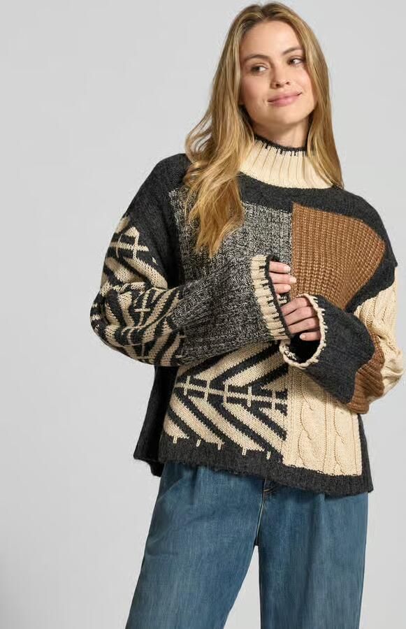 Jake*s Casual Gebreide pullover met kabelpatroon - Foto 2